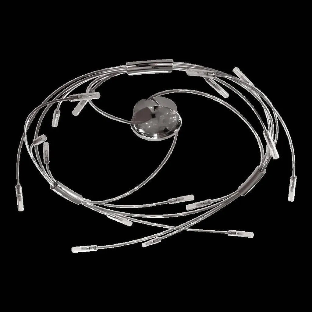 Plafonnier TALAX 18xLED 1,5W Chrome et Cristal Clair Carré 800x800mm