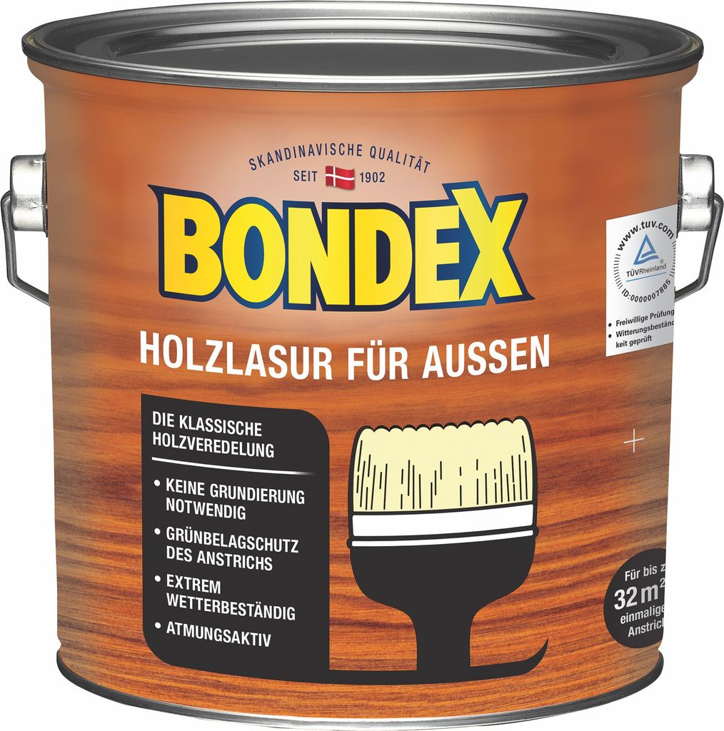 Bondex Holzlasur für Außen 2,5 L hellgrau