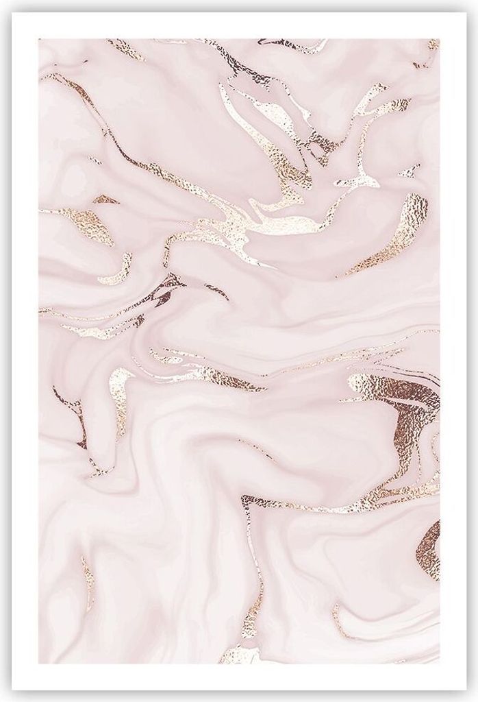 Poster - Poster ohne Rahmen - Rosa Marmor verschüttet - 61x91,5 cm - Wand Bild - Wanddeko - Wandbilder - Kunstposter - Wandposter - Bilder - Kunst...