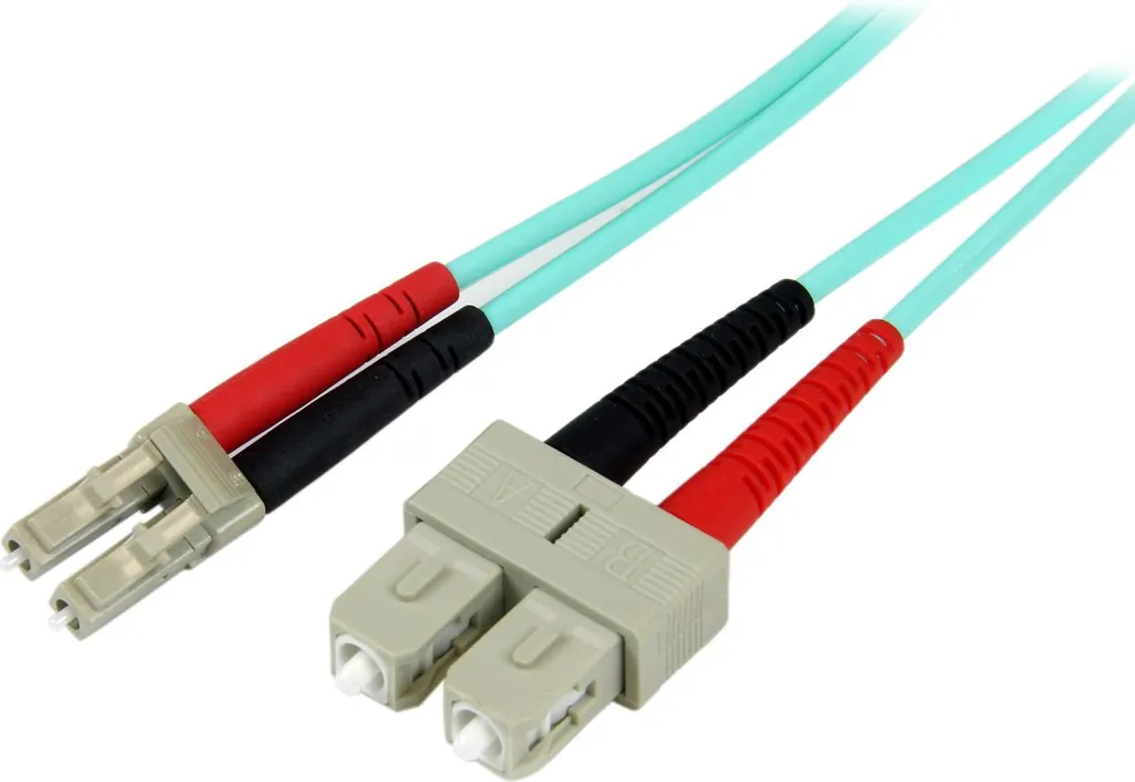 Câble Fibre Optique StarTech.com 1m LC/SC Duplex 50/125 10Gb Aqua LSZH
