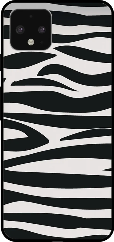 Regalo Originale Cover Pixel 4 - Stampa Zebra TPU Bianco Nero