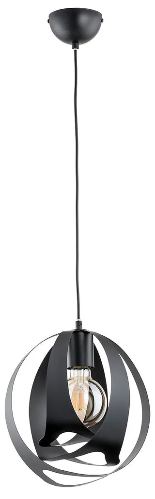Suspension salon WAVE noire 90cm pour un éclairage intérieur chic