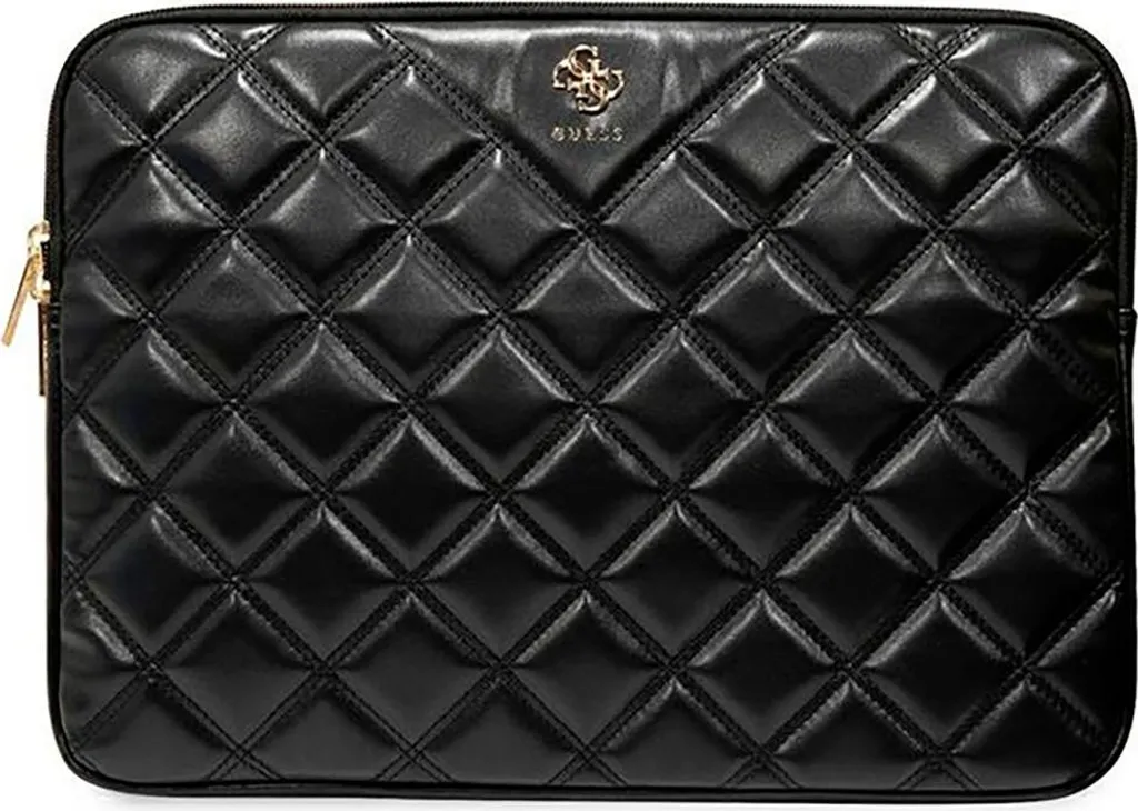 Guess Sleeve GUCS16ZPSQSSGK 16 Pouces Housse Matelassée Noire 4G