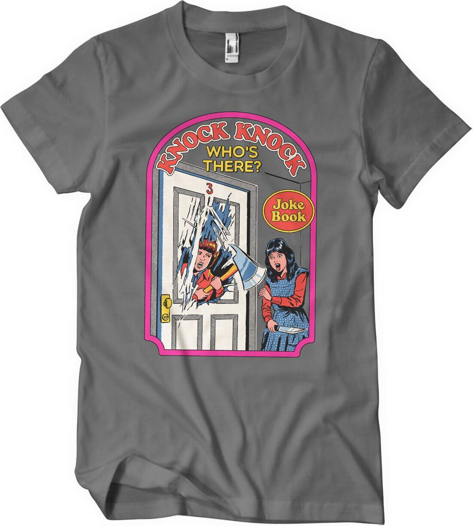 Knock Knock Who's There T-Shirt - XX-Large - DarkGrey