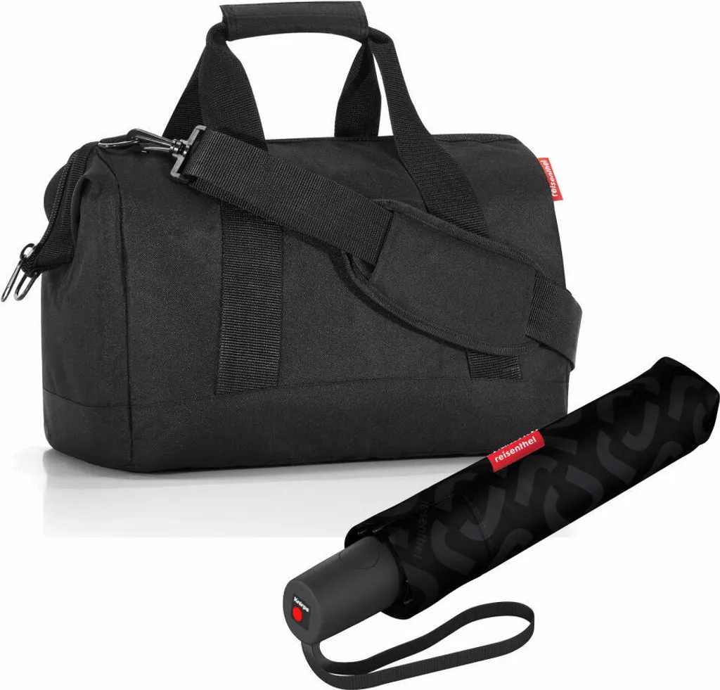 Set Reisenthel Allrounder M Black con Ombrello Duomatic | 18L Viaggio