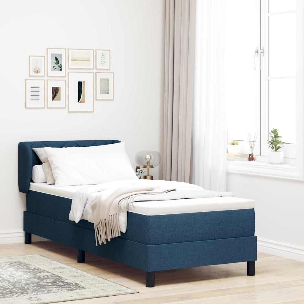 2025 Moderne Bettrahmen inkl. Lattenrost - Boxspringbett mit Matratze mit Matratze Blau 80 x 200 cm Stoff - Klassische Betten,Design 2135427 5parcel