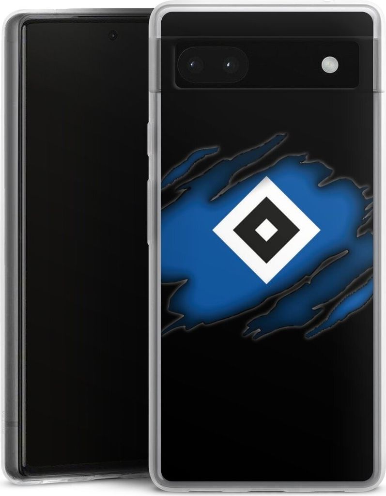 DeinDesign Slim Hülle für Google Pixel 6a Silikon Case Ultra Dünn Handyhülle HSV Hamburger SV Offizielles Lizenzprodukt