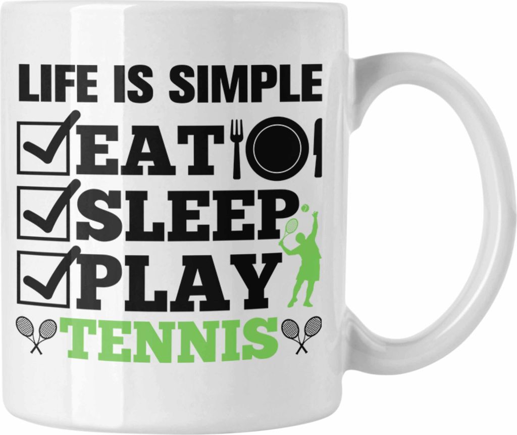 Trendation - Tennis Tasse Geschenk für Tennisspieler mit Produktbild 