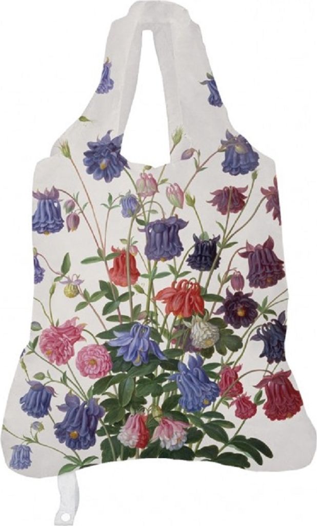Einkaufstasche Akelei, Einkaufstaschen Stofftasche Stofftaschen Beutel Blumen