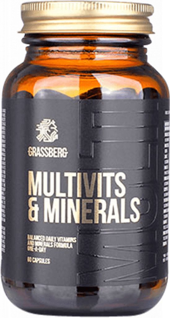 Grassberg Multivits & Minerals (60 Caps) Unflavoured - Produktbild 