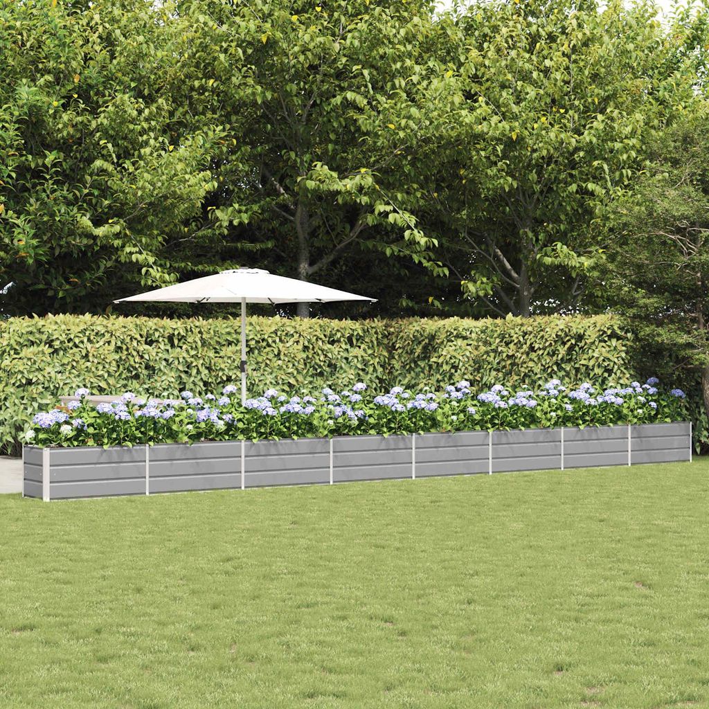 Pflanzkübel Hellgrau 770 x 50 x 45 cm Verzinkter Stahl