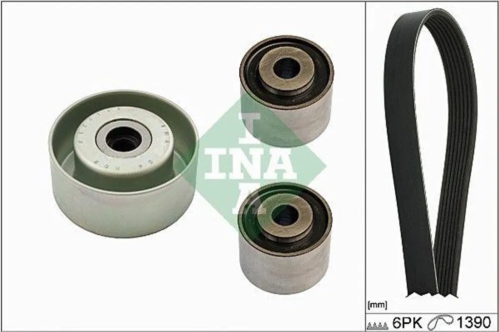 Kit courroie trapézoïdale INA 529015710 pour Partner Expert et Scudo