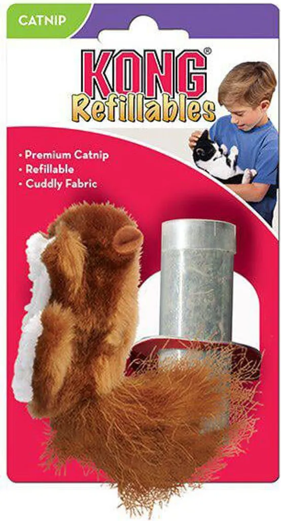 Gioco Gatto Hunter Kong Scoiattolo Ricaricabile con Catnip - Art. 46641