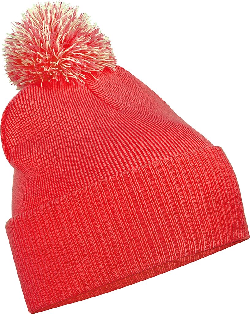 Beechfield Junior Wintermütze Duo Snowstar / Schulbekleidung RW199 (Einheitsgröße) (Signalrot/Weiß)