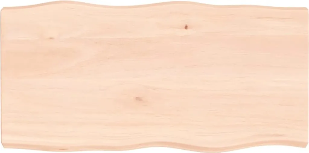 Piano Tavolo in Legno Massiccio Sostenibile 80x40 Bordo Originale