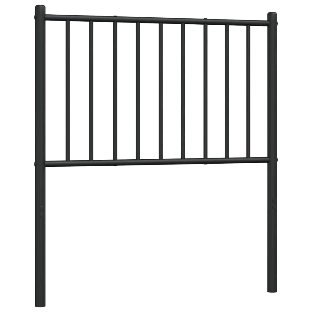 Tête de Lit Métal Noir Mat 75 cm - Panneau Mural Design Loft Industriel