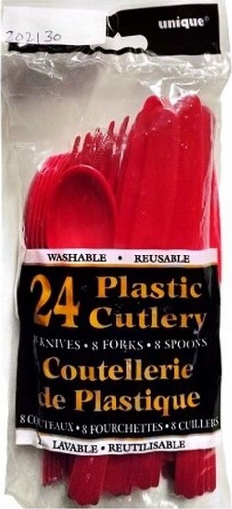 Unique Party - Partybesteck, Kunststoff 24er-Pack SG33944 Produktbild 