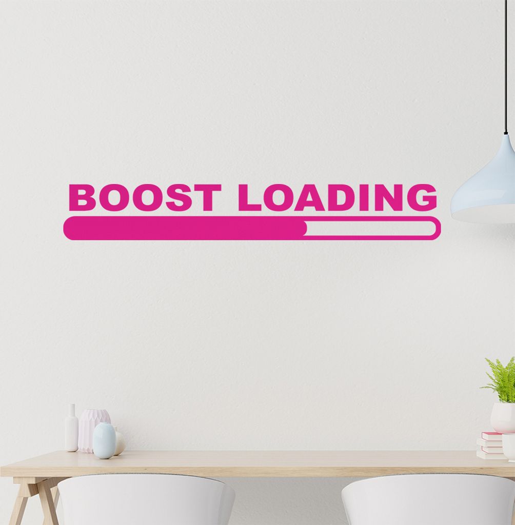 boost loading Wandtattoo in 6 Größen - Wandaufkleber Wall Sticker - Dekoration, Küche, Wohnzimmer, Schlafzimmer, Badezimmer