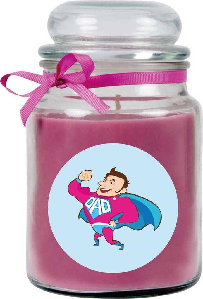 Duftkerze im Bonbonglas zum Vatertag, Duft: Lavendel ( Lila Produktbild 