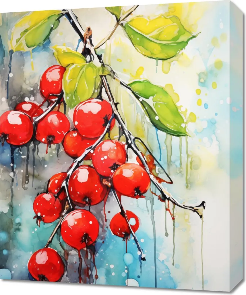 Sinfonia di Frutti Rossi 50x60 - Quadro Moderno Tela per Soggiorno