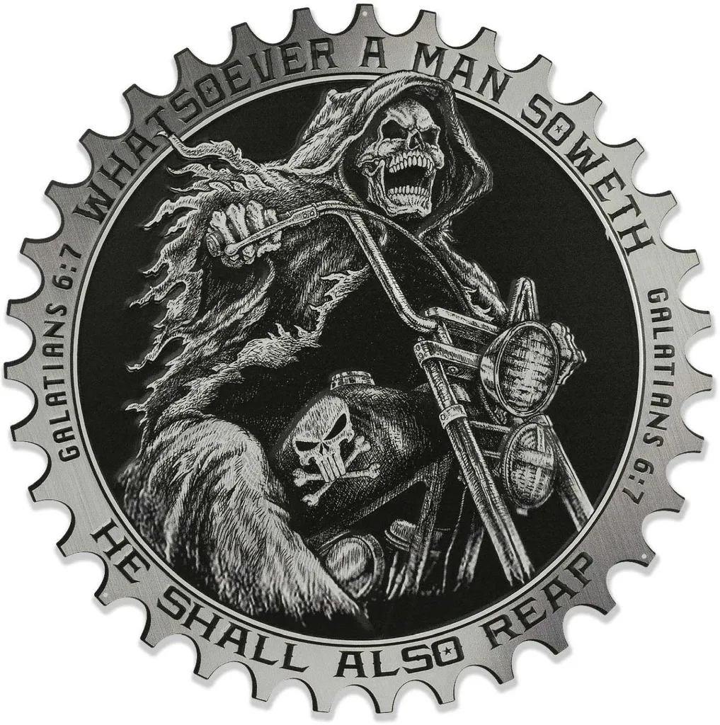 Plaque métallique ZEP GALATIANS 45x45 cm - Décoration murale vintage