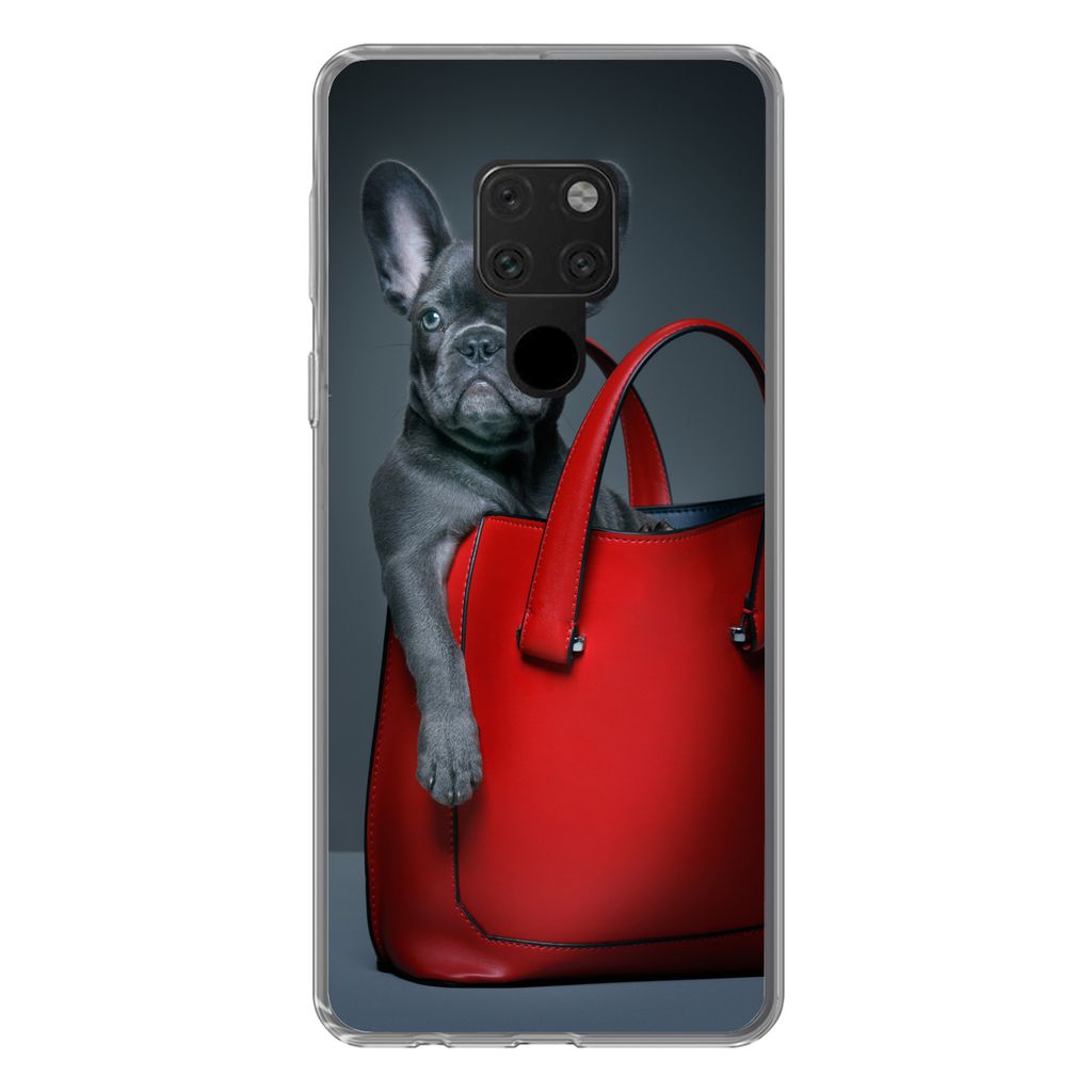 MuchoWow Handyhülle Schutzhülle Hülle für Huawei P40 Lite Hund - Lustig - Tasche - Kinder - Jungen - Mädchen - Kinder Silikon Softcase Handy...