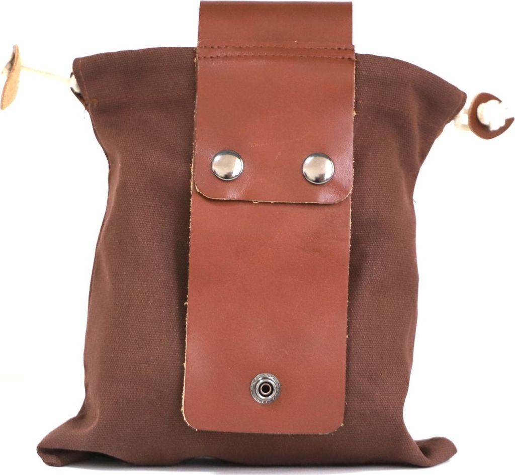 Futtertasche, große Kapazität, Knopfschnalle, leichtes Canvas, Bushcraft-Futtertasche, Tasche für Kaffee im Freien