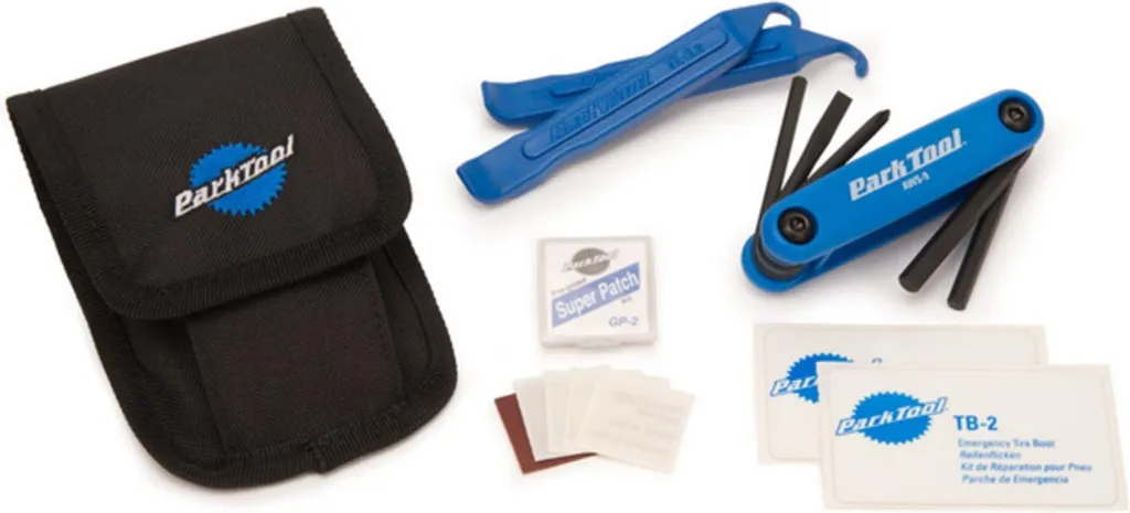 Dépannage vélo rapide avec le mini kit Park Tool WTK-2 bleu compact