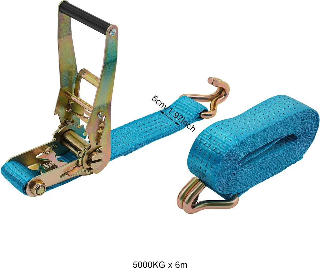 Sangle de traction renforcée 6m bleu en fibre durable haute performance