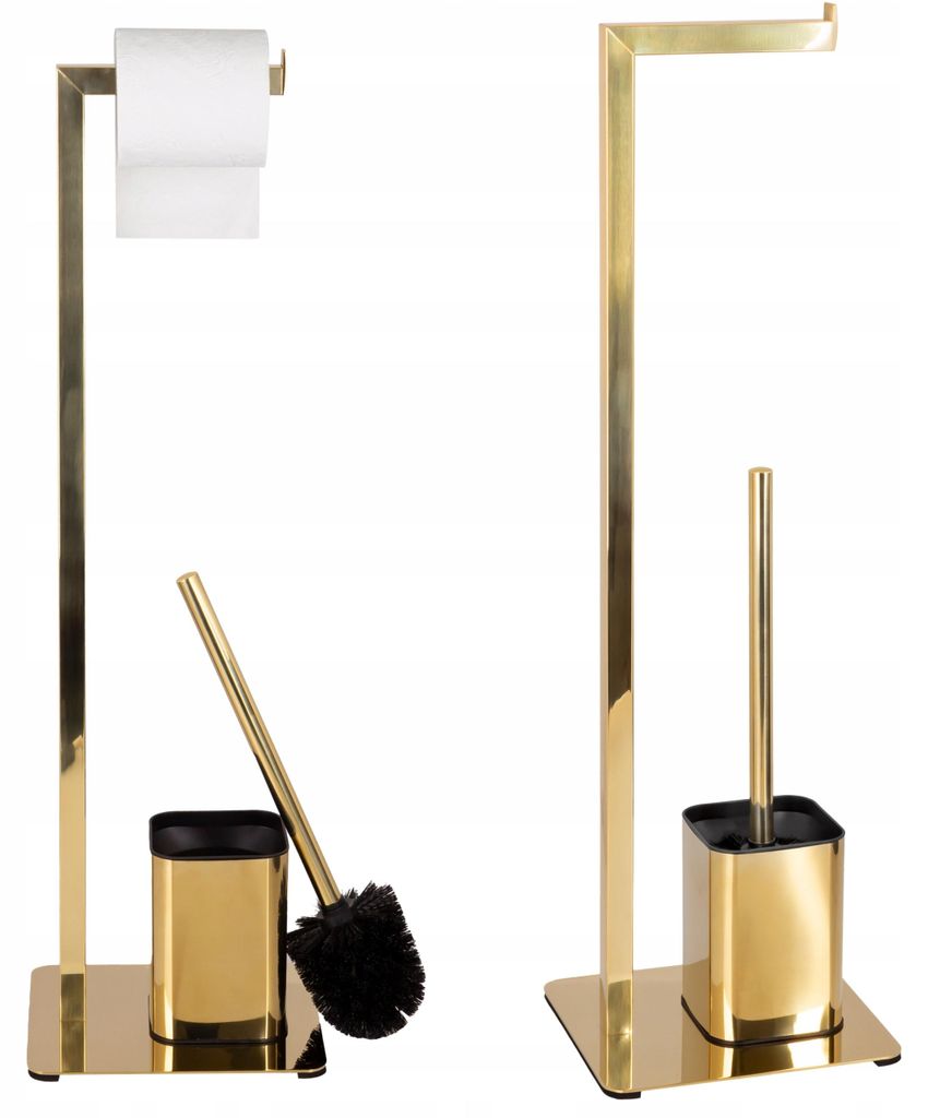 AWD Interior WC-Garnitur Ständer mit Papierhalter Gold Produktbild 