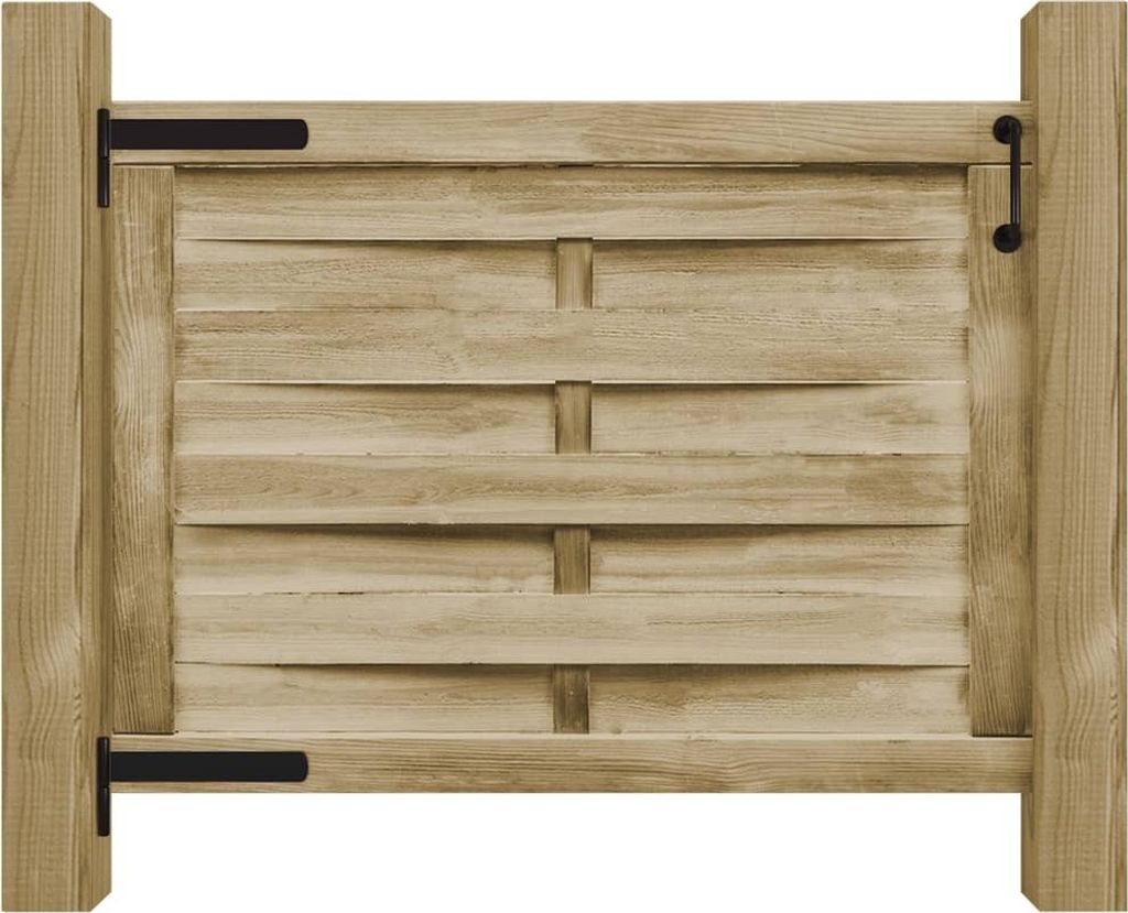 vidaXL Portail de jardin Pin imprégné 100x75 cm Vert Image du produit 