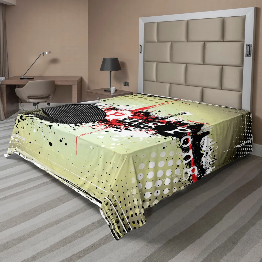 Drap plat sportif ABAKUHAUS 260x228 cm avec motif arc-en-ciel multicolore