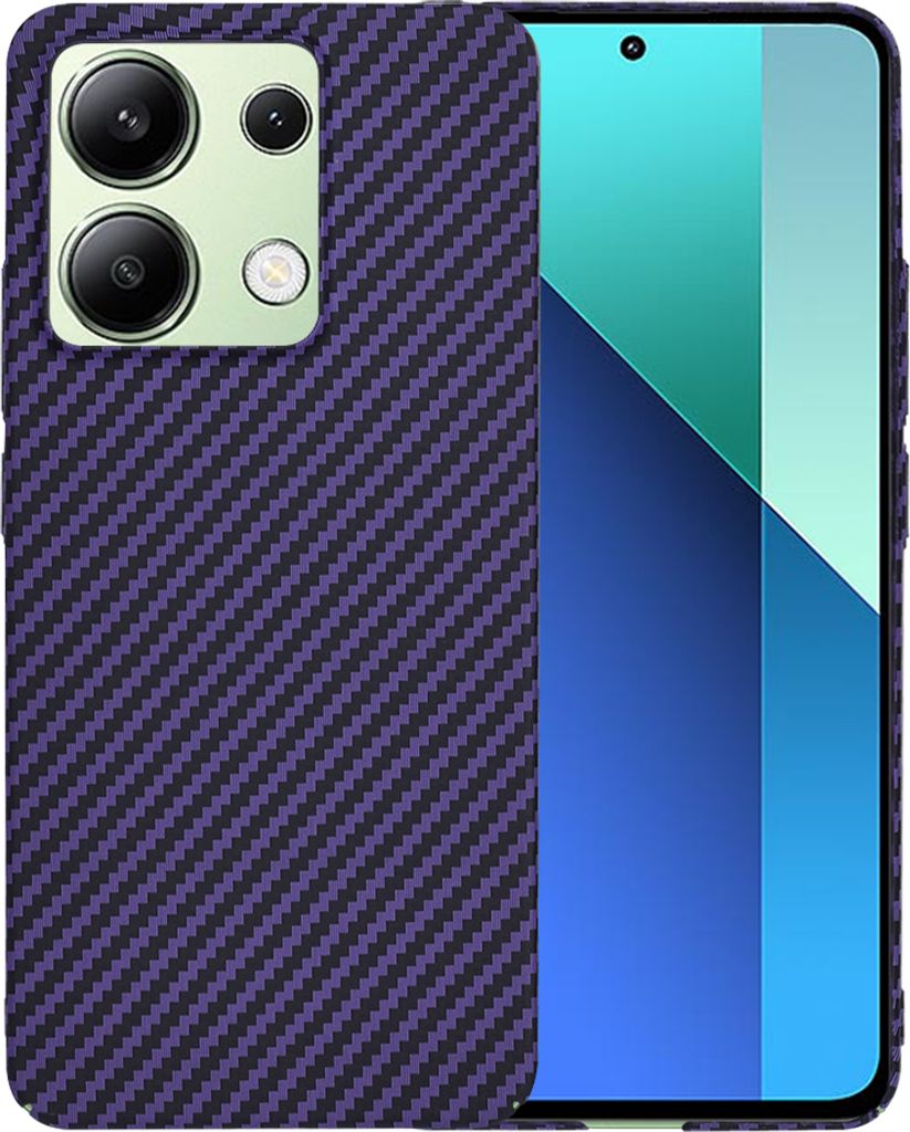 Techsuit Carbonite FiberShell Back Cover Hülle für Xiaomi Redmi Note 13 4G - Lila