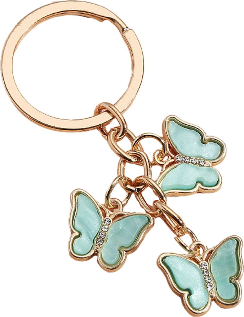 Schlüsselanhänger Schmetterling Charms Quaste Edelstahl Exquisite Umhängetasche Schultasche Dekoration Hängender Anhänger Glatt Autoschlüssel...