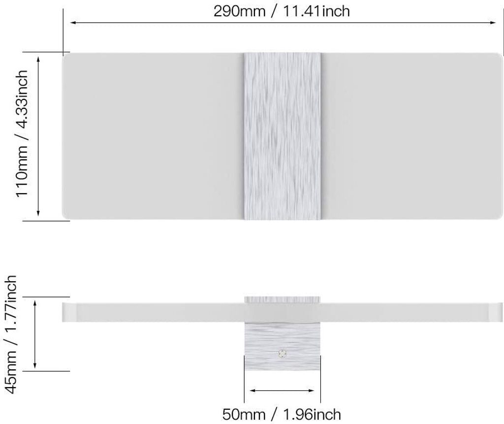 LED nástěnné svítidlo vnitřní 12W nástěnné svítidlo moderní Obrázek produktu 3