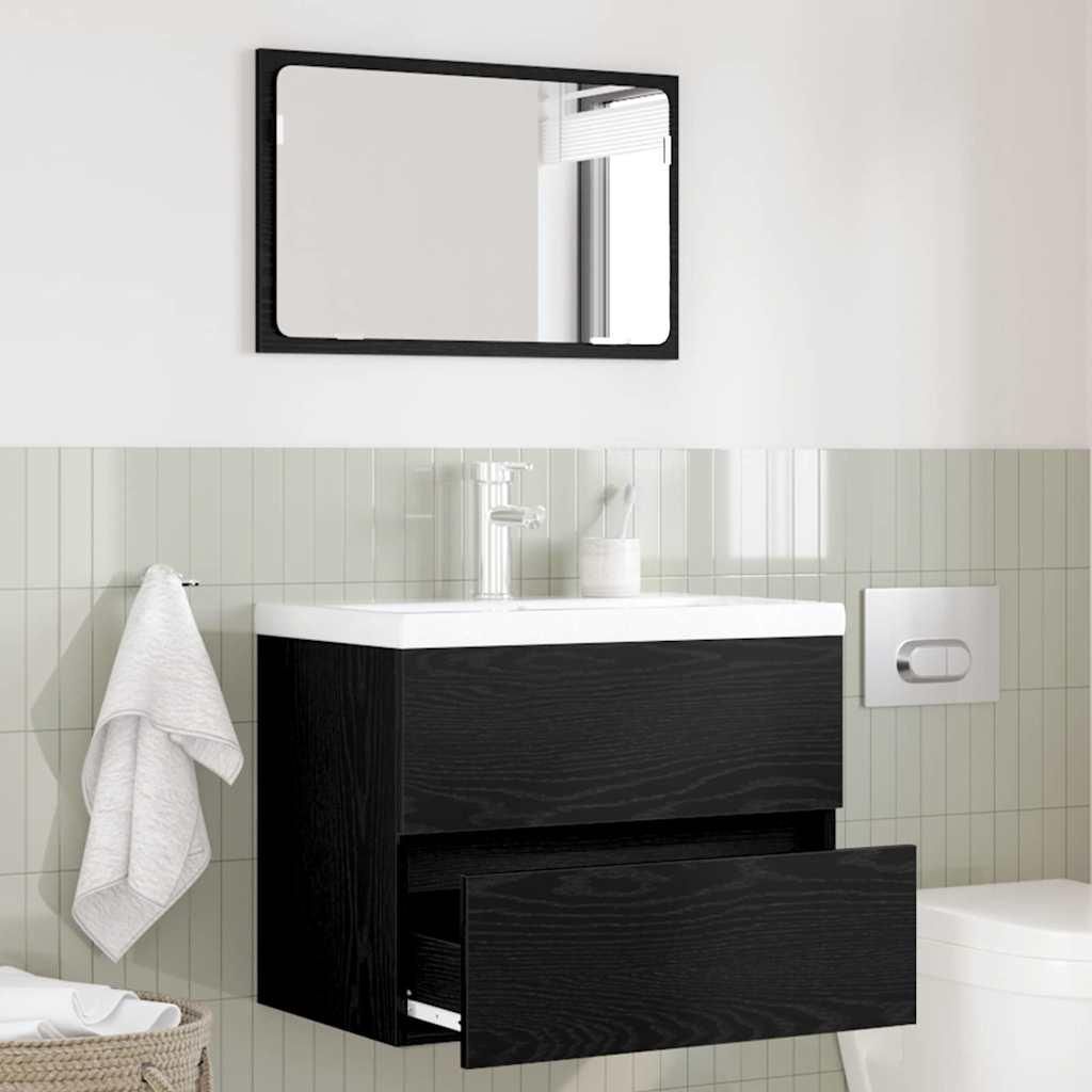 Maison Exclusive - Badezimmermöbel-Set mit Schubladen 2 pcs Schwarz Eichen-Optik