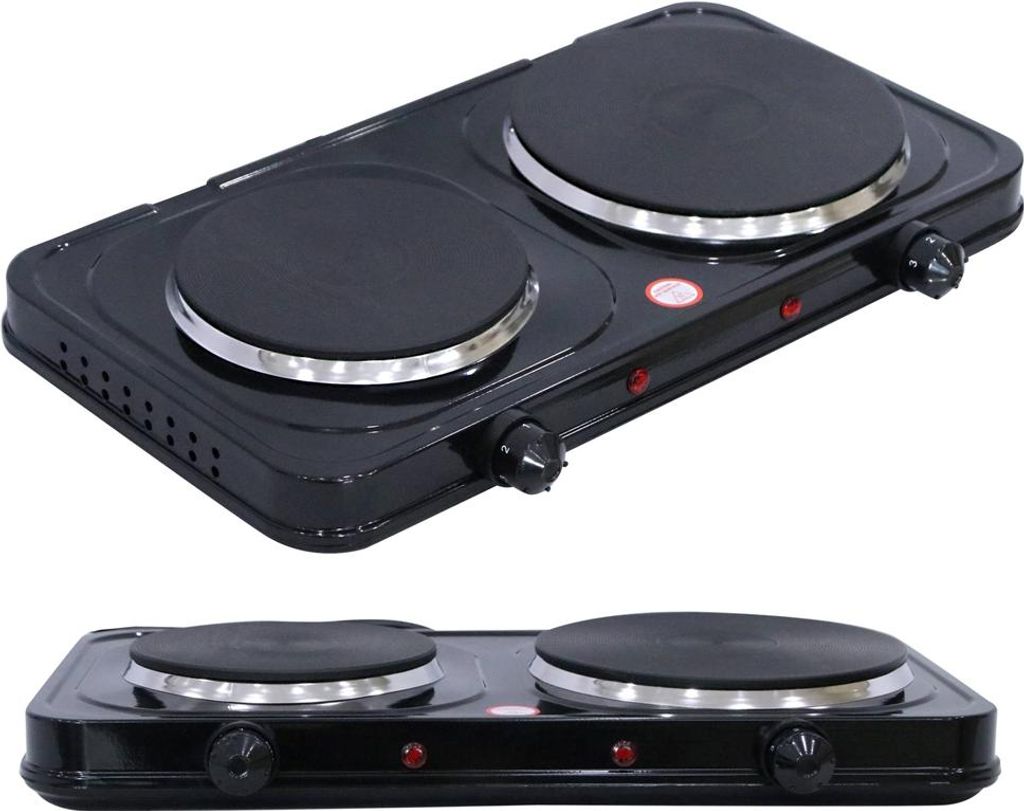 Mucola Kochplatte 2500W Doppel Kochfeld Camping Herdplatte elektrisch Elektroherd