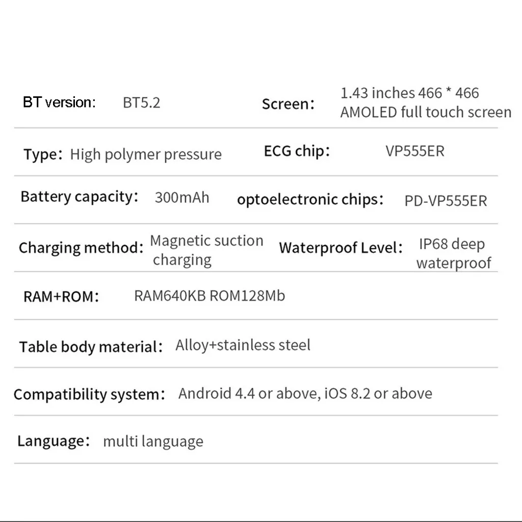 Smartwatch AMOLED ET482 Écran 1,43 Pouces avec Traqueur de Santé Bleu - 15