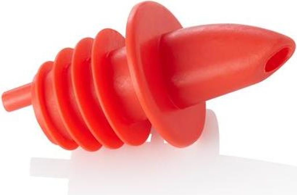 108x Ausgießer Set, 7 cm, rot, Kunststoff