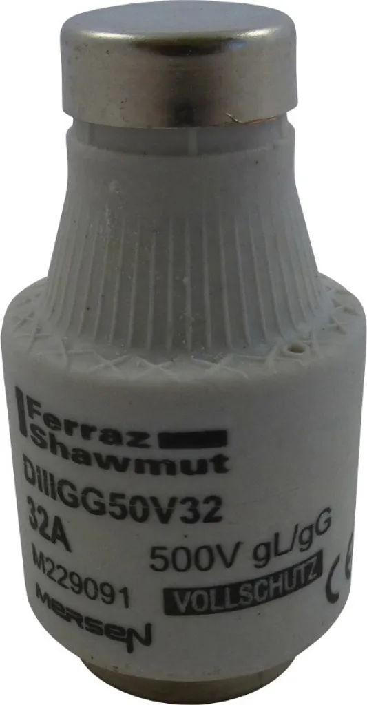 Fusible Diaz DIII 32A noir pour tableau électrique - Protection D3 500V