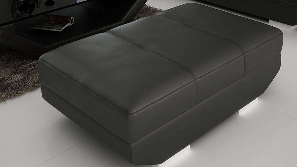 Luxus Möbel Sofagarnitur Couch Sofa Polster 3+3 Sitzer + Hocker Wohnzimmer Set