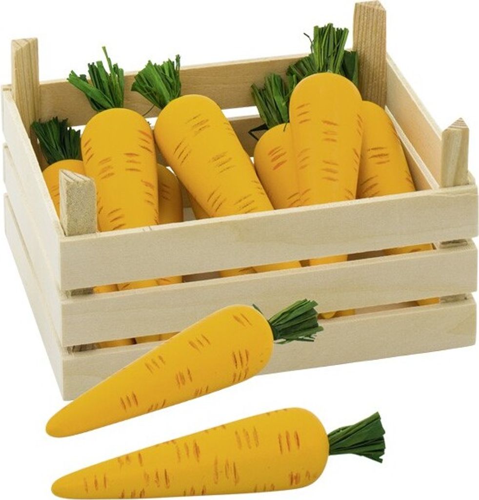 Goki 51677 - Kaufläden und Zubehör - Möhren, Gemüsekiste Produktbild 