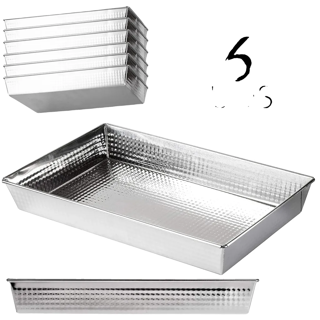 Tortiera Rettangolare per Dolci 40x25x6cm Antiaderente Bordi Alti