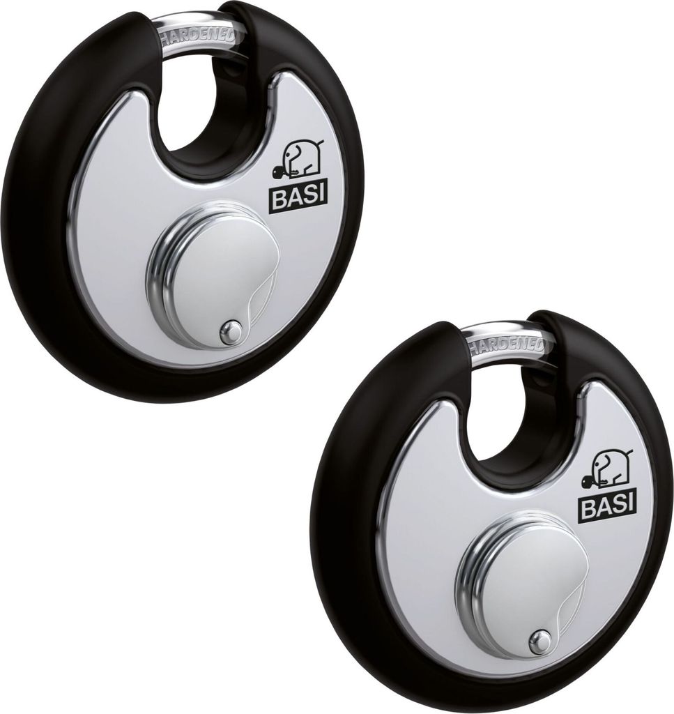 BASI - Rundbügel-Vorhangschloss - SET - 2x RVS 610W - 70 mm Produktbild 