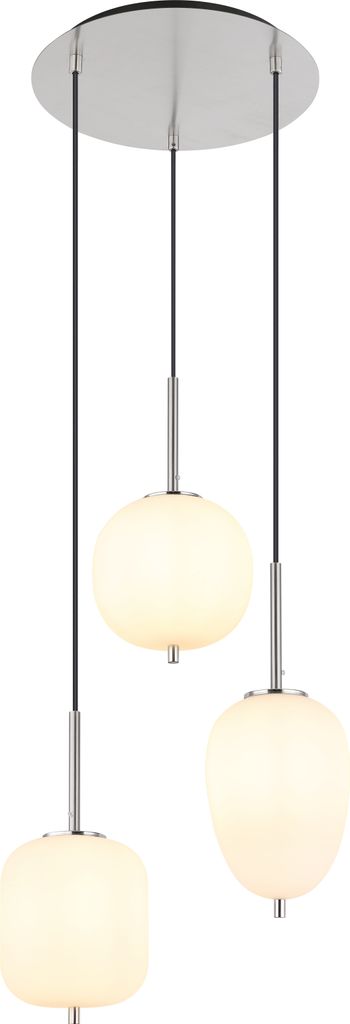 Globo Lighting Hängeleuchte Metall Nickel matt, 3x E14 Produktbild 