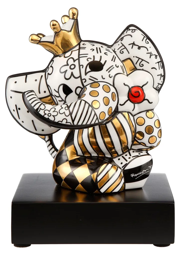 Figurine Éléphant en Porcelaine Goebel Britto - Sculpture Déco Design