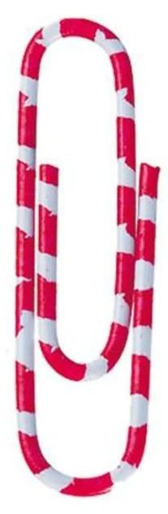 Alco Briefklammer ZEBRA Metall 28mm weiß-rot 300 Stück
