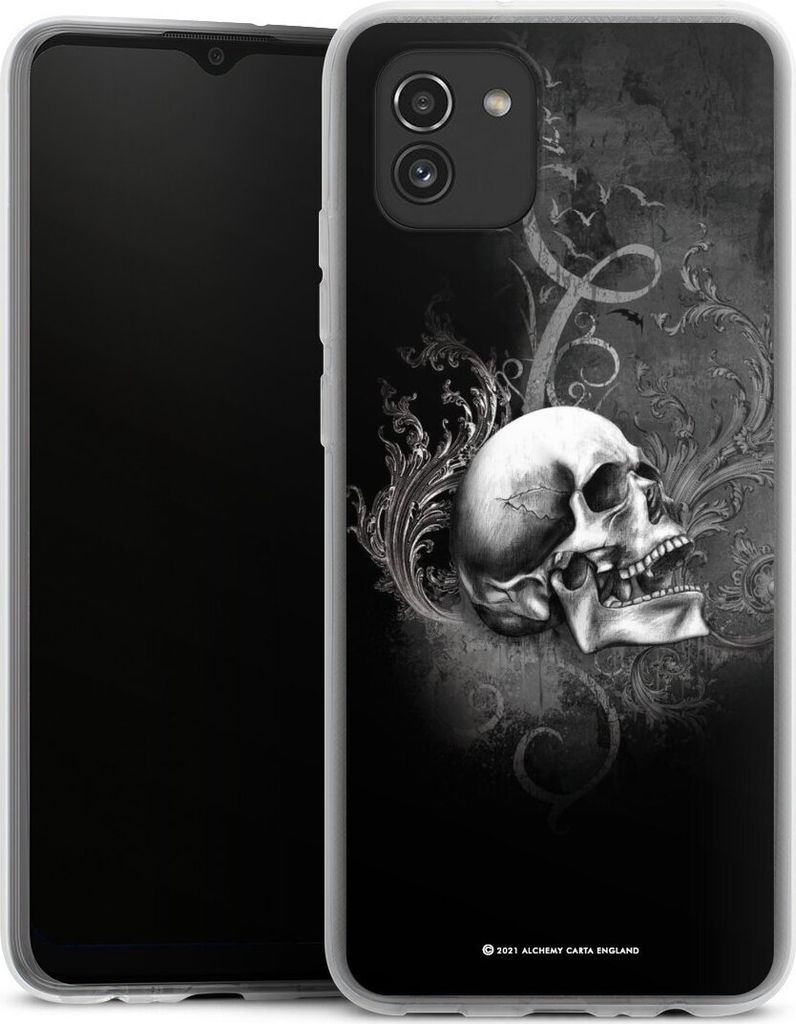 DeinDesign Handyhülle für Samsung Galaxy A03 Silikon Hülle Case Smartphone Schutzhülle Gothic Schädel Totenköpfe