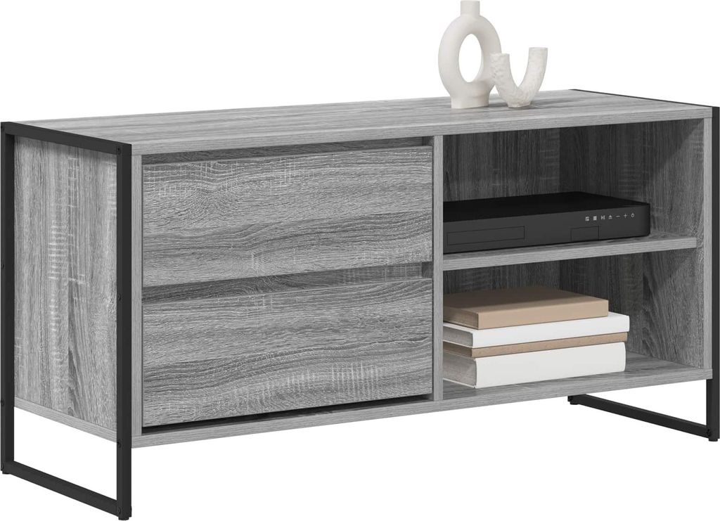 (Robust Möbel) TV-Schränk Graues Sonoma 100 x 36 x 49,5cm Holzwerkstoff - CL509594 - TV-Schränke