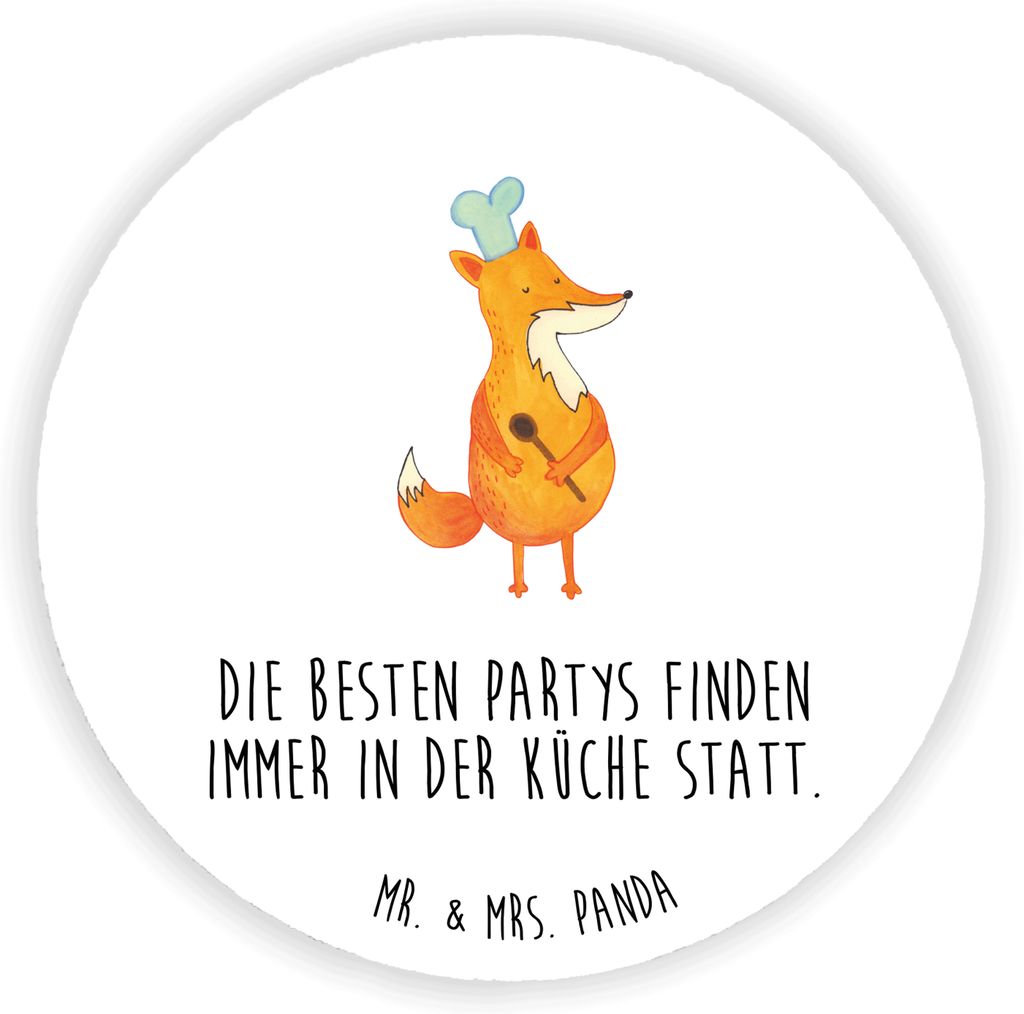 Mr. & Mrs. Panda magnet Fuchs Koch - Weiß - Geschenk, Bäcker, Hungrig, für kühlschrank, Geburtstag, Hunger, pinwand, pinnwand, Chefkoch, whiteb...